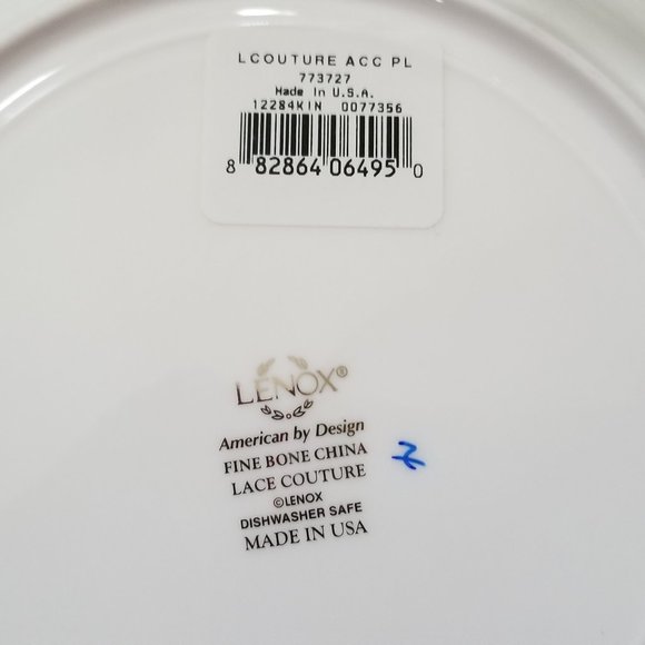 Lenox 2 Lace Couture Accent Luncheon Plates - Picture 7 of 7